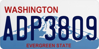 WA license plate ADP3809