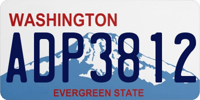 WA license plate ADP3812