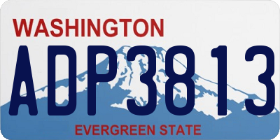 WA license plate ADP3813