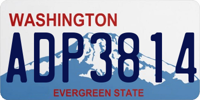 WA license plate ADP3814