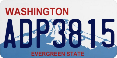 WA license plate ADP3815