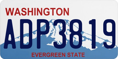 WA license plate ADP3819