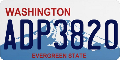 WA license plate ADP3820