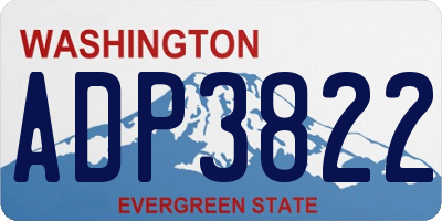 WA license plate ADP3822