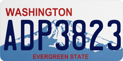 WA license plate ADP3823