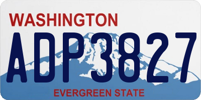 WA license plate ADP3827