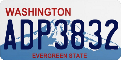 WA license plate ADP3832
