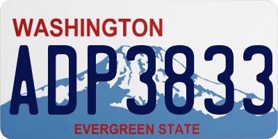 WA license plate ADP3833