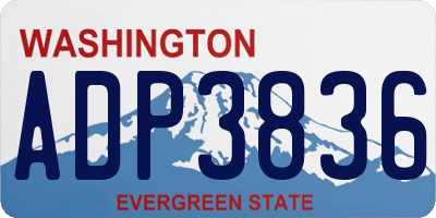 WA license plate ADP3836