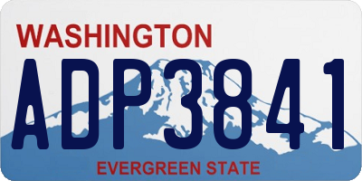 WA license plate ADP3841