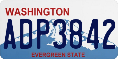 WA license plate ADP3842