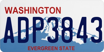 WA license plate ADP3843