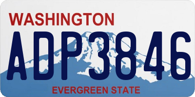WA license plate ADP3846