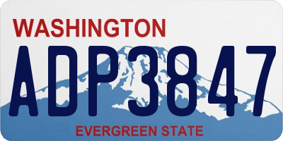 WA license plate ADP3847
