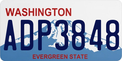 WA license plate ADP3848