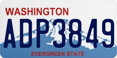 WA license plate ADP3849