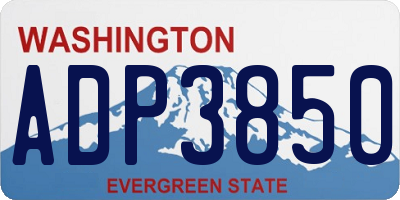 WA license plate ADP3850