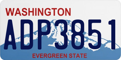 WA license plate ADP3851