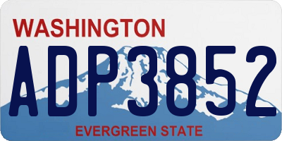 WA license plate ADP3852