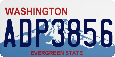 WA license plate ADP3856