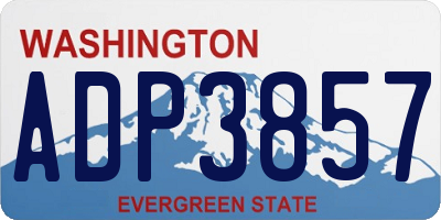 WA license plate ADP3857