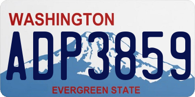 WA license plate ADP3859