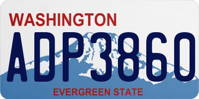 WA license plate ADP3860