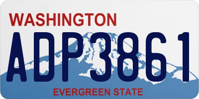 WA license plate ADP3861