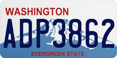 WA license plate ADP3862