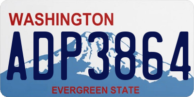 WA license plate ADP3864