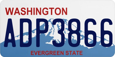WA license plate ADP3866