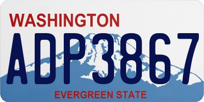 WA license plate ADP3867