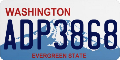 WA license plate ADP3868