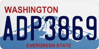 WA license plate ADP3869