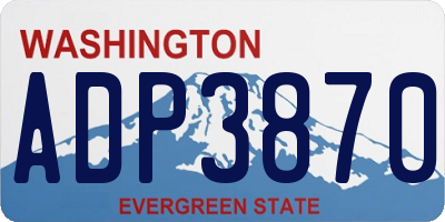 WA license plate ADP3870