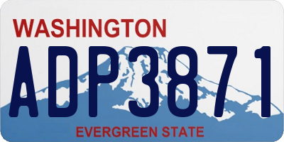 WA license plate ADP3871