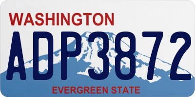 WA license plate ADP3872