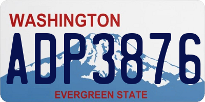 WA license plate ADP3876