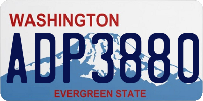 WA license plate ADP3880