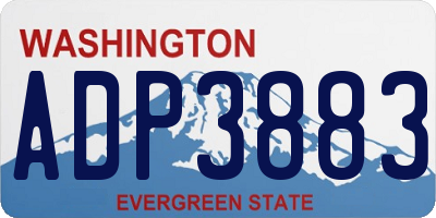 WA license plate ADP3883