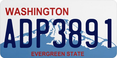 WA license plate ADP3891