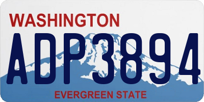 WA license plate ADP3894