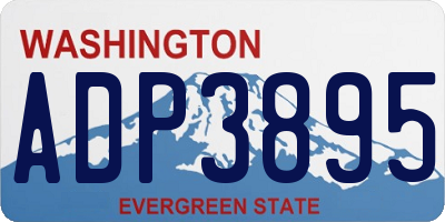 WA license plate ADP3895