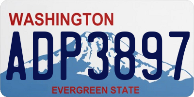 WA license plate ADP3897