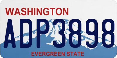 WA license plate ADP3898