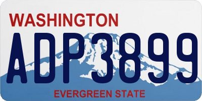 WA license plate ADP3899