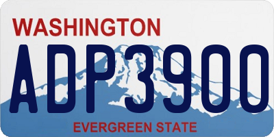 WA license plate ADP3900