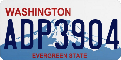 WA license plate ADP3904