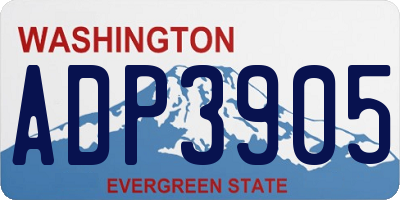 WA license plate ADP3905
