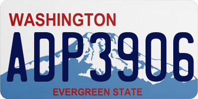 WA license plate ADP3906